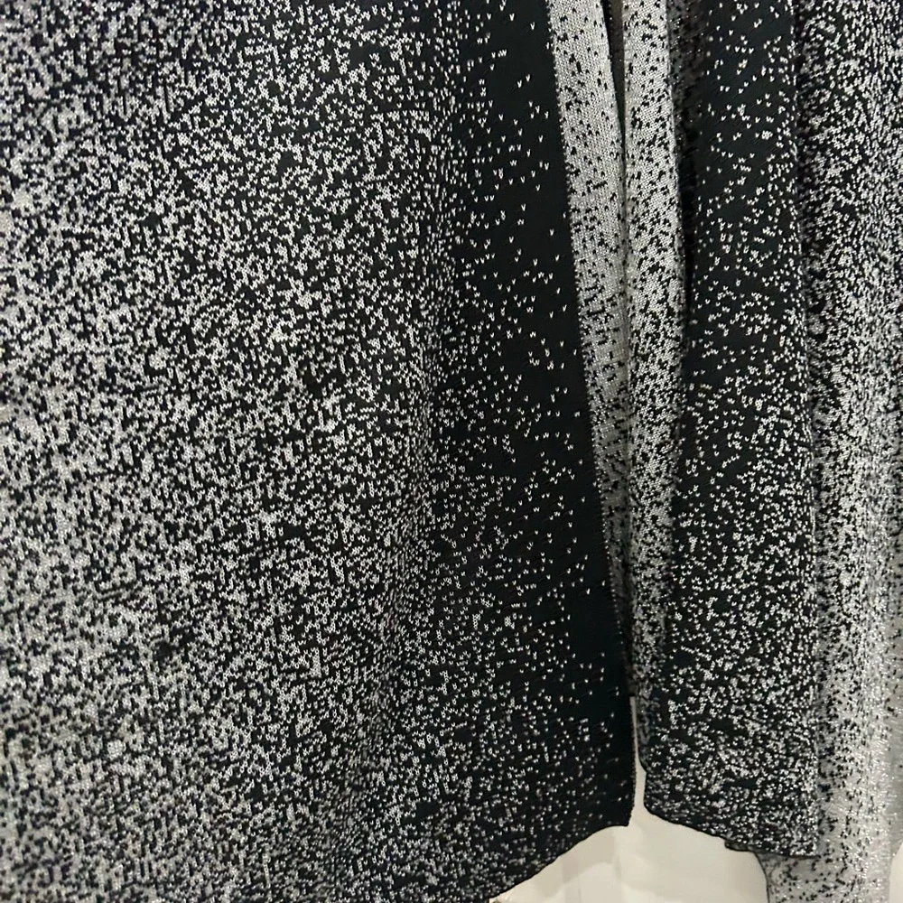 Calvin Klein Chic and Shimmery Black and Silver Shawl - Picture 6 of 9